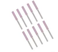 Lot de 10 limes rotatives pour affûteuse de tronçonneuse cylindrique, 4,8 mm en acier chromé (maille 120-150), compatible