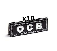 Lot de 10 livres de papier à fumer OCB Premium Numéro 1 - Petite taille 70 mm