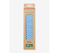Lot de 10 longues bougies d'anniversaire STARS PRINT BLUE rice bleu TU