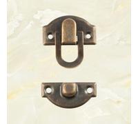 Lot de 10 loquets de boîte en fer pour mini valise, boîte aux lettres, coffre, fermoir à bascule, prêt à l'emploi, prêt à l'emploi (bronze antique)