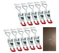 Lot de 10 loquets de serrage - Verrou à fermeture rapide en acier au carbone - Pour caisses, couvercles, barbecue, caravane, remorque, armoire électrique, travail du bois, accessoires