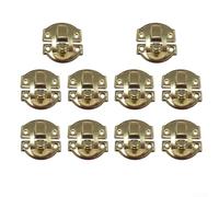 Lot de 10 loquets en fer pour mini valise, boîte aux lettres, coffre, fermoir à bascule, matériel d'installation prêt à l'emploi (jaune)