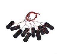 Lot de 10 lumières d'éclairage pour voiture miniature de train échelle 187 ~ 1100, compatible avec H0 et comprend un câblage 6 V et des ampoules, taille 45 x 16 x 11 mm