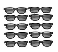 Lot de 10 lunettes 3D passives polarisées pour téléviseurs 3D, cinémas 3D, jeux vidéo et télévision 3D.