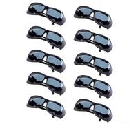 Lot de 10 lunettes de soudage auto-obscurcissantes - Protection de sécurité pour soudeurs - Cadre en plastique avec design anti-poussière et anti-collision (gris)