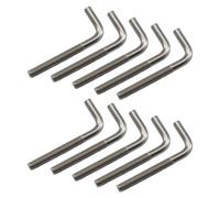 (Lot de 10) M8x100mm boulons d'ancrage en forme de L en acier inoxydable 304 à angle droit longs et carrés