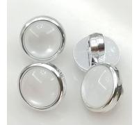 Lot de 10 magnifiques boutons à tige ronds dorés nacrés pour chemisier, manteau, vêtements