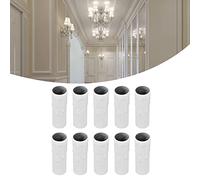 Lot de 10 Manchons Anti-goutte pour Bougies, 80 Mm X 25 Mm, en Fer, pour Lampes, Lustres, Appliques Murales, Lampes Suspendues, Remplacement (WHITE)