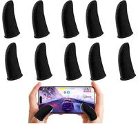 Lot De 10 Manchons De Doigts Pour Jeux Mobiles, Gants De Jeu En Fibre Argentée, Anti-Transpiration, Extrêmement Fins, Respirants, Sans Couture, Compatibles Avec Les Téléphones Et Tablettes[Z1157]