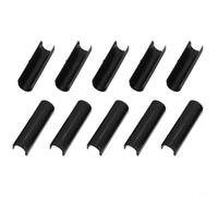 Lot de 10 manchons de protection en forme de U pour coupe-carreaux manuels - Housses en plastique rouge/bleu/noir pour la protection des carreaux de céramique (10 pièces, noir)