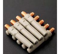 Lot de 10 manchons de soudage avec revêtement ignifuge - Embout conducteur en cuivre de 45 mm de long avec ouverture de 0,8/1,0/1,2 mm pour soudage par points (45 x 1,0)