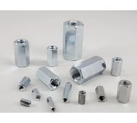 Lot de 10 manchons filetés galvanisés M6 x 40 mm