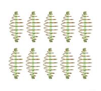 Lot de 10 mangeoires à ressort en ligne pour carpe avec bras métalliques solides pour une meilleure dispersion des appâts (3,3 cm)