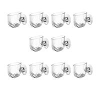 Lot de 10 mangeoires murales en acrylique pour aquariums avec ventouse pour économiser de l'espace