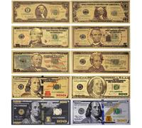 Lot de 10 marque-pages colorés pour billets de 100 dollars 100/50/20/10/5/2/1 2 billets de loi 20 pour cadeau