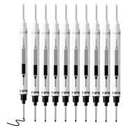 Lot de 10 marqueurs à trou profond, stylo à encre de charpentier étanche à pointe longue pour un marquage précis, instrument d'écriture avec contrôle fin, marqueur robuste pour le travail du bois