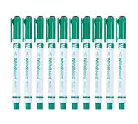 Lot de 10 marqueurs effaçables à sec à pointe fine avec gomme, marqueur d'écriture et de dessin de 0,5 mm, accessoire de salle de classe pour enseignants, fournitures de calendrier préscolaire et de