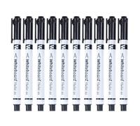 Lot de 10 marqueurs effaçables à sec avec gomme | Marqueurs de dessin à pointe fine de 0,5 mm pour enseignants, écoles, maternelles, activités éducatives