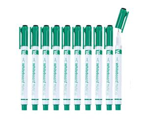 Lot de 10 marqueurs effaçables à sec pour tableau blanc avec gomme, pointe fine de 0,5 mm, écriture lisse, marqueurs pour enseignant, salle de classe, préscolaire, dessin, leçon