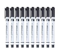 Lot de 10 marqueurs effaçables à sec pour tableau blanc, marqueurs d'école avec gomme, pointe fine de 0,5 mm, écriture lisse, marqueurs pour enseignant, salle de classe, maternelle, dessin, leçon