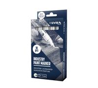 Lot de 10 Marqueurs peintures industrielles 2-4mm Blanc LYRA