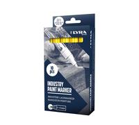 Marqueur peinture laquée jaune en boite de 10 LYRA MARK + SIGN - OMYACOLOR- 4040007