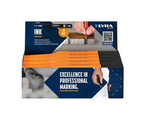 Lot de 10 Marqueurs permanents pour trous profonds Noir LYRA INK