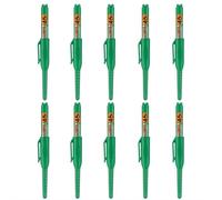 Lot de 10 marqueurs permanents professionnels à base d'huile à longue portée, pointe de 45 mm, marqueurs permanents imperméables pour mesurer, marquer sur bois, cloison sèche, plomberie, vert