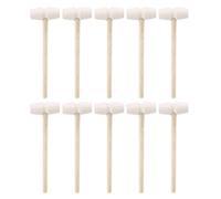 Lot de 10 marteaux en bois pratiques avec finition lisse et laquée - Outil à main pour chocolat et cœur cassable