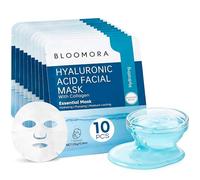 Lot de 10 Masque Visage Acide Hyaluronique + Collagen - Masque Hydratant pour Hydratation Intense, Masques Pour le Visage Doux & Ultra-Hydratants, Convient aux Femmes et aux Hommes