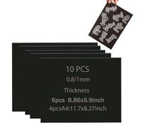 Lot de 10 matrices de découpe magnétiques double face en métal de 0,8/1 mm d'épaisseur pour ranger des outils de scrapbooking, loisirs créatifs, loisirs créatifs, grande taille 22 x 15 cm, 30 x 21 cm