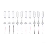 Lot de 10 mâts d'éclairage LED en treillis pour modélisme ferroviaire à l'échelle N, 28 mm, kit de réverbère avec résistances, accessoires de construction en métal pour tracé de train 3 V (argenté)