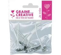 Graine créative - Mèche sur pied pour bougie 70 mm - 10 pièces