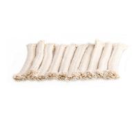 Lot de 10 mèches rondes en coton épais, 10 x 1 cm, blanches, fil de bougie, pour lampe à huile, brûleur de torche de jardin, lampe à alcool