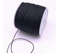Lot de 10 mètres de Fil en Nylon Noir de 0,4 à 1,5 mm pour macramé, nœud Chinois, Bracelet tressé, Pompons, Perles, 0,4 mm