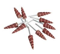 Lot de 10 meules abrasives à pointe conique, 80-400#, avec tige 3,2 mm, for polissage wanglan(120,10mm)