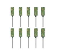Lot de 10 meules de polissage en caoutchouc de 3 à 25 mm, tige de 2,35/3,0 mm, tête de polissage(10pcs 8mm(bullet),2.35mm shank)
