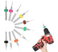 Lot de 10 micro-forets hélicoïdaux de 0,1 mm à 1 mm - Forets à métal PCB - Platine d'impression - Pour bijoux - Résine et ambre - Gravure