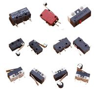 Lot de 10 micro-interrupteurs 2/3 broches NO/NC, interrupteur fin course 5 A 250 V CA KW11-3Z, levier à arc rouleau, action rapide, poussoir(G)
