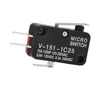 Lot de 10 micro-interrupteurs à levier à charnière courte et droite V-151-1C25 SPDT 1 NO 1 NC