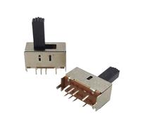 Lot de 10 micro-interrupteurs coulissants marche/arrêt 8 broches 2P3T, interrupteur à bascule coulissant, pièces électroniques monter soi-même, longueur la poignée 15 mm