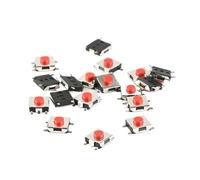 Lot de 10 micro-interrupteurs tactiles SMD 4 broches, 6 x 6 x 3,1 mm, rouge(5 Pin switch)