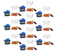 Lot de 10 micro servomoteurs SG90 9 g pour projets Arduino, robot, hélicoptère, avion, commandes de bateau, mini servo