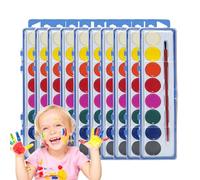 Lot de 10 mini aquarelles lavables en forme de cœur avec pinceaux et livre de coloriage, cadeau de Saint-Valentin, salle de classe, école, créatif