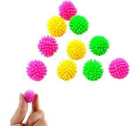 Lot de 10 mini balles anti-stress multicolores avec picots - 2 cm - Pour auto-massage, rééducation et fitness - Zones réflexes - Disponible en kit