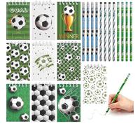 Lot de 10 mini bloc-notes et 12 crayons, bloc à spirales, kit d'écriture | pour l'école et les enfants, cadeau d'anniversaire, cadeau de fête