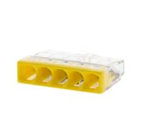 Pack de 10 bornes de connexion rapide à levier WAGO 5 entrées fil rigide - S2273