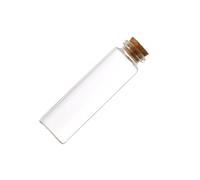 Lot de 10 mini bouteilles en verre de 22 mm, bouchons en liège indéformables de 5 à 30 ml et flacons à message for cadeau de mariage(12ml*60mm)
