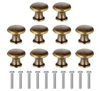 Lot de 10 mini boutons de tiroir autotaraudeuses pour boîte à bijoux - Poignées autotaraudeuses pour placard, armoire, commode, meubles - 1,5 x 1,3 cm, bronze antique