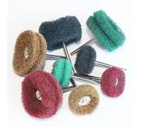 Lot de 10 mini-brosses de polissage en nylon avec manche de 3 mm, accessoires for outils rotatifs